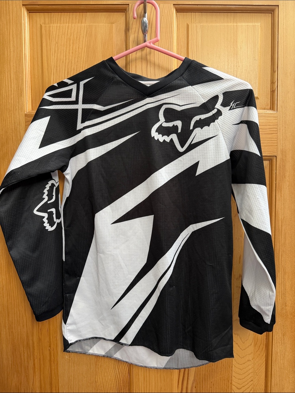 Fox Youth Long Sleeve Motocross Jersey Black & White size Large